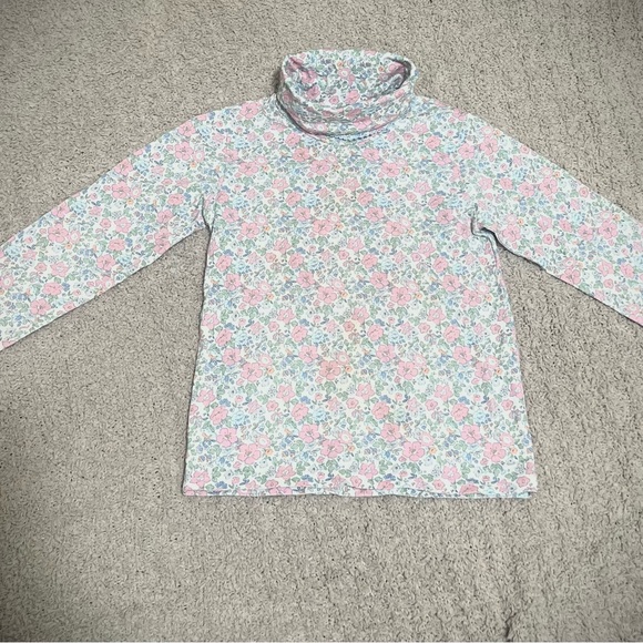“Stitchy Fish” Floral Long Sleeve Turtleneck for Kids - Picture 1 of 2
